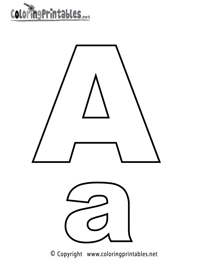 Letter A Coloring Pages 10