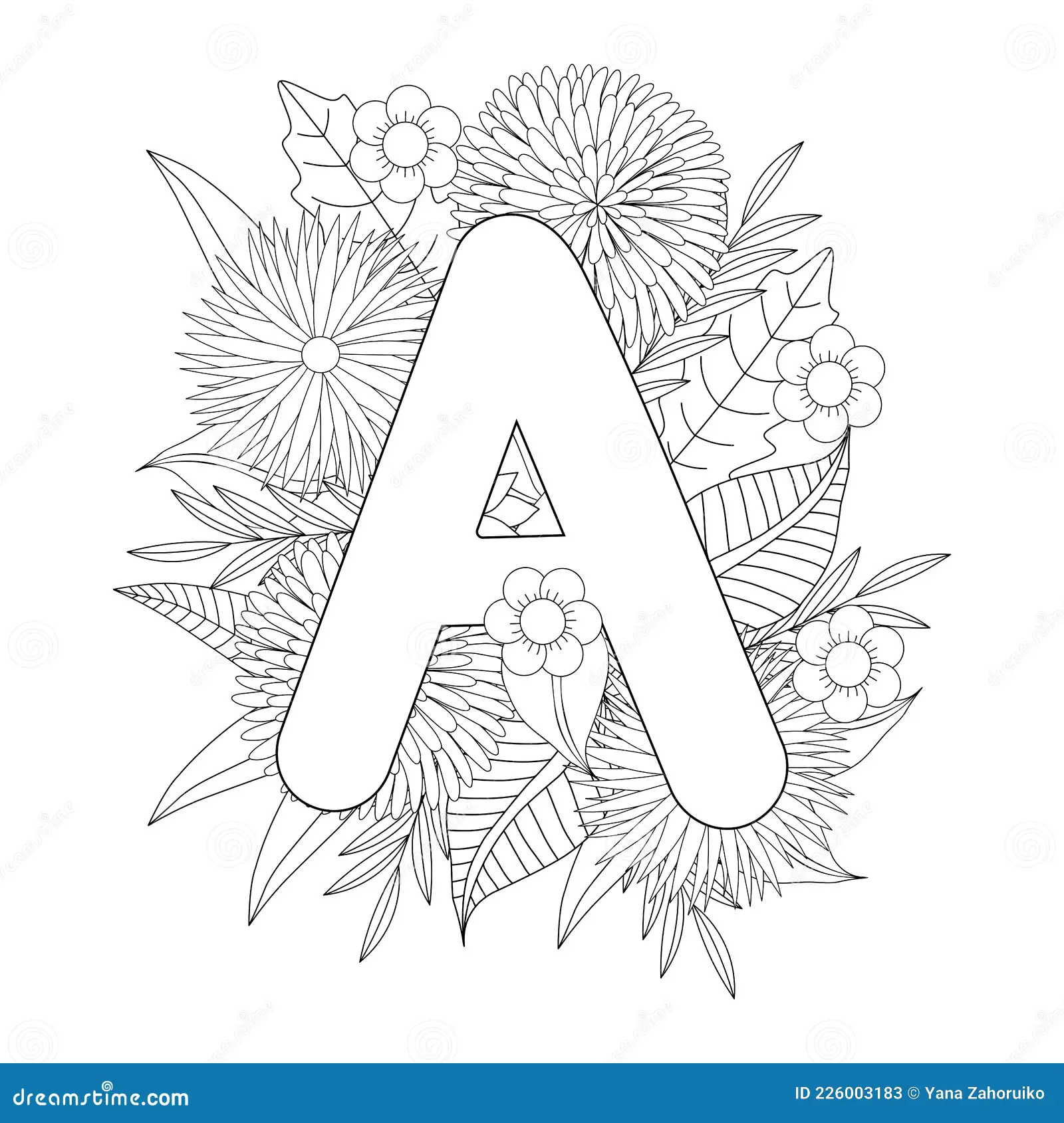 Letter A Coloring Pages 14