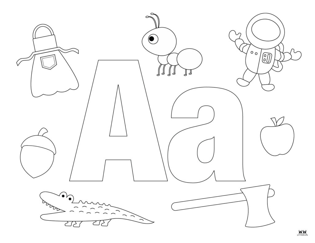 Letter A Coloring Pages 3