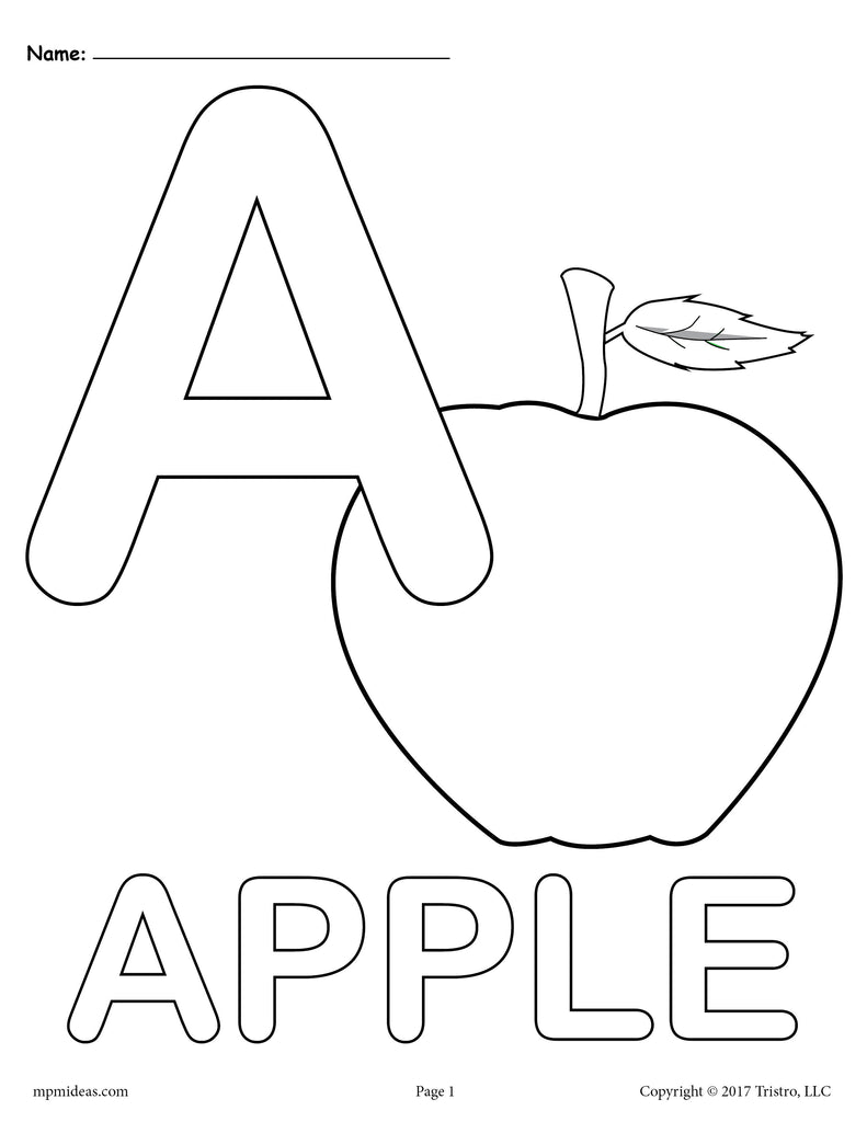 Letter A Coloring Pages 4