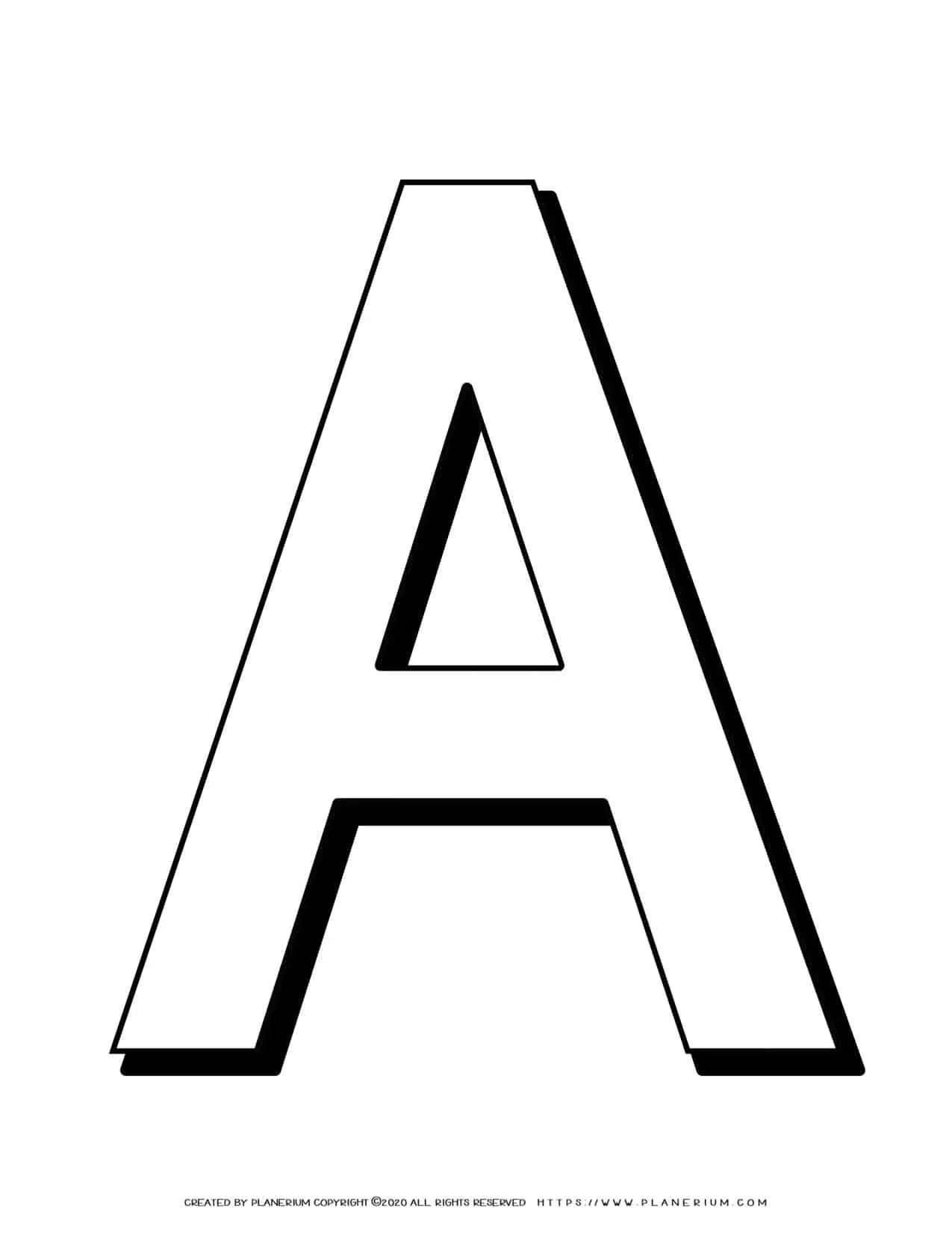 Letter A Coloring Pages 5