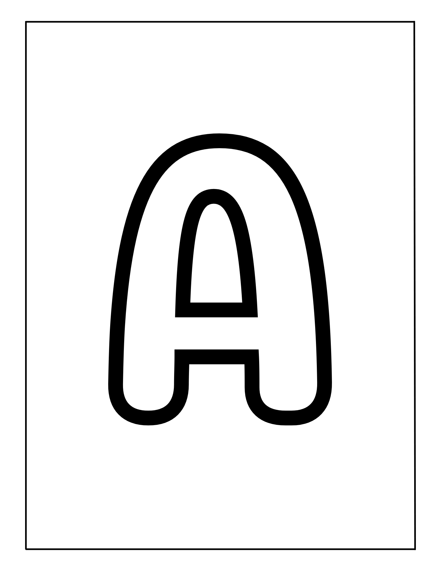 Letter A Coloring Pages 6