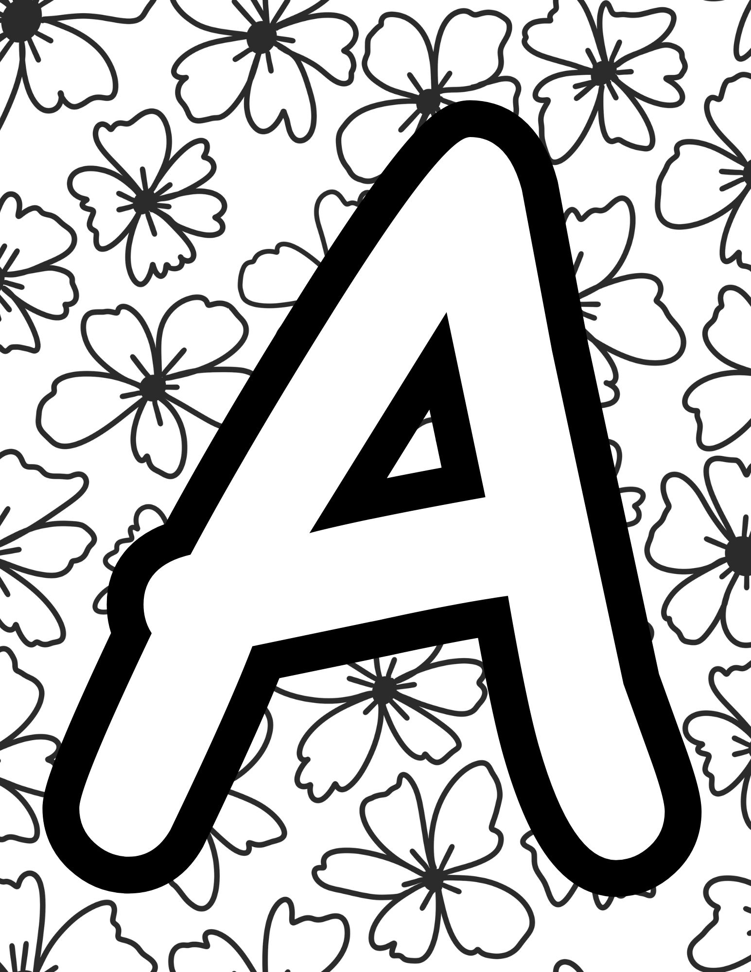 Letter A Coloring Pages 8